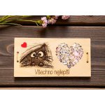 Dřevěné přání na peníze kočička – Sleviste.cz