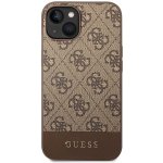 Pouzdro Guess 4G Stripe iPhone 14 hnědé – Zboží Živě