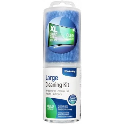 COLORWAY čistící sada/ OLED/ LED/ LCD/ TFT obrazovky 300 ml roztok utěrka z mikrovlákna 30×30cm – Zboží Dáma