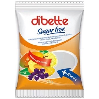 Diabette Wellness Drops ovocný bez cukru se sladidly a vitaminem C 70 g