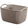 Koše na prádlo CURVER KNIT kulatý , 23x20x41 cm, 3L, hnědá