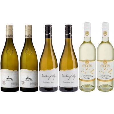 Ara Giesen Novozélanský degustační balíček Sauvignon Blanc bílé suché 12%-12,5% více ročníků 6 x 0,75 l (set) – Zboží Mobilmania