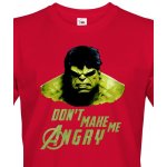 Bezvatriko cz Hulk 2 z týmu Avengers Canvas pánské tričko s krátkým rukávem 0314 DTF DTG červená – Zboží Mobilmania