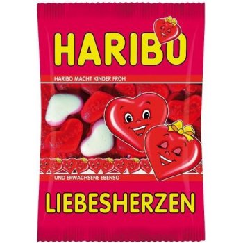 Haribo Liebesherzen želé cukrovinky s ovocnou příchutí s pěnovým cukrem 100 g