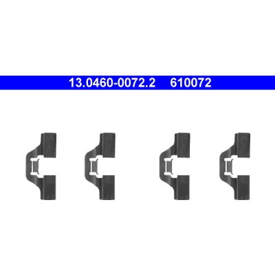 ATE Sada prislusenstvi, oblozeni kotoucove brzdy 13.0460-0072.2 – Zboží Mobilmania