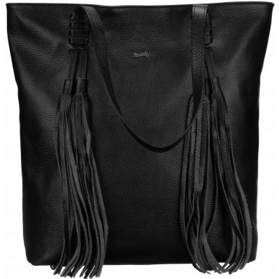 Rovicky ČERNÁ shopper kabelka S TŘÁSNĚMI TWR-164 BLACK