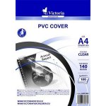 Victoria Přední strana pro kroužkovou vazbu průhledná 140 micron A4 balení 100 ks 23772 – Zboží Živě