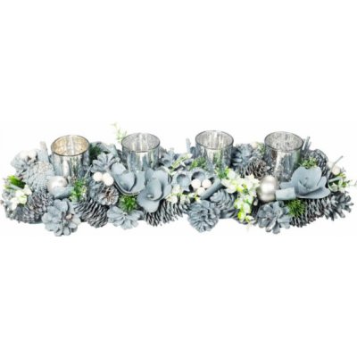 MagicHome MagicHome Vianoce Ikebana adeventní Vánoce, přírodní, barva stříbrná, 16x50x9 cm – Hledejceny.cz