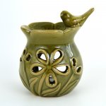 Bombastus Aroma lampa keramika zelená Ptáček – Zboží Dáma