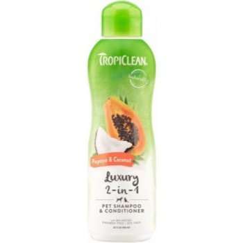 Tropiclean 2 v 1 šampon s kondicionérem papája a kokos 355 ml