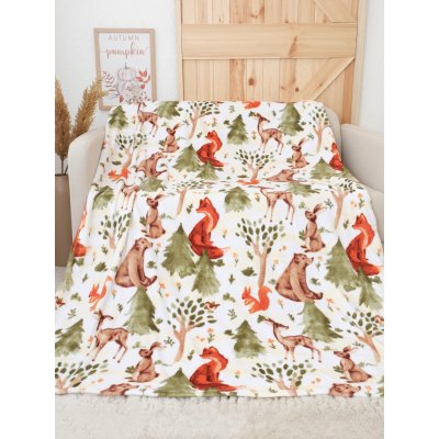 MKLuzkoviny.cz deka mikroplyš Exclusive Lesní zvířátka 150x200 – Sleviste.cz