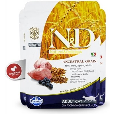 N&D Ancestral Grain Cat Adult Lamb Blueberry 0,3 kg – Zboží Mobilmania