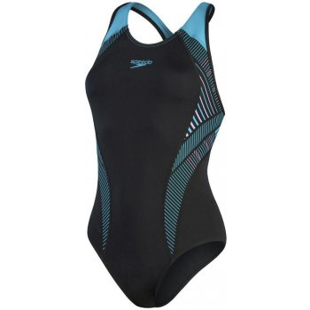 Speedo Placement Laneback black/Aquarium/Miami Lilac