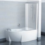 Ravak CVSK1 Rosa 160/170 L satin+Transparent, levá 7QLS0U00Y1 – Zboží Mobilmania