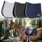 Kentucky Podsedlová dečka LEATHER FISHBONE tm.modrá – Zboží Dáma