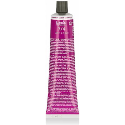 Londa Professional Permanent Color Extra Rich Creme 7/4 Medium Blond Copper 60 ml – Zboží Dáma