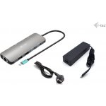 i-Tec USB-C Metal Nano 2x Display Docking Station with PD 100 W + Charger 100W C31NANOHDM2D100 – Zboží Živě