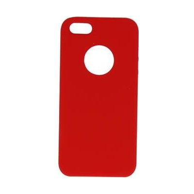 Pouzdro Swissten Liquid s véřezem na logo Apple iPhone 5/5S/SE červené