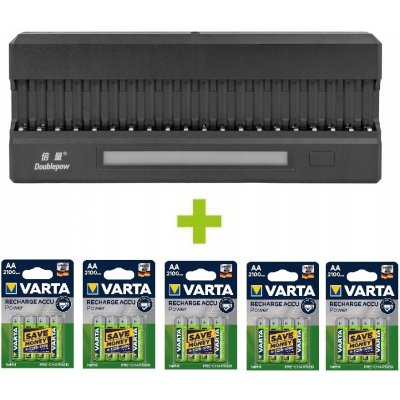 OXE Battery Charger AA + 20 ks AA 2100mAh 572009 – Hledejceny.cz