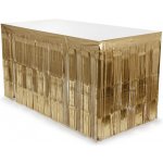 PartyDeco Rautová sukně třásně zlaté saténové 300x80 cm – Zboží Dáma
