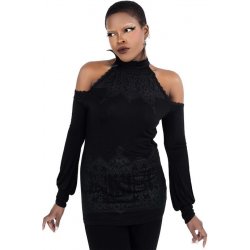 KILLSTAR Cecila Cold Shoulder Top černá