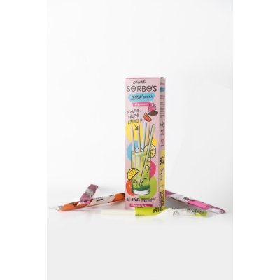 SORBOS Jedlá ovocná brčka MIX BOX 16 kusů – Zboží Dáma