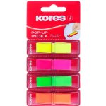 Samolepicí záložky Kores 4x4ls neon – Hledejceny.cz