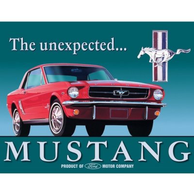 D.E. metal signs Plechová cedule Ford Mustang The unexpected... 32 cm x 40 cm – Sleviste.cz