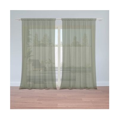 Sablio Záclony Vojenská zelená: 2ks 150x250cm – Hledejceny.cz