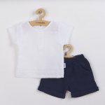 New Baby Kojenecká mušelínová soupravička Summer Nature Collection tmavě modrá – Zboží Dáma