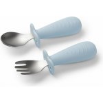 BABYONO Příbor dětský se zábranou modrý 12m+ – Zboží Dáma