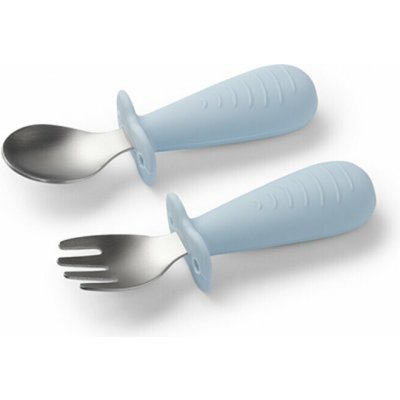 BABYONO Příbor dětský se zábranou modrý 12m+ – Zboží Dáma