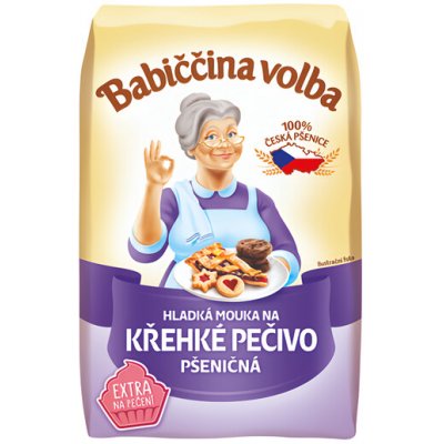 Babiččina Volba Hladká mouka na křehké pečivo pšeničná 1 kg – Hledejceny.cz