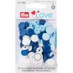 Prym Patentky plastové 12,4 mm, bílá, modrá – Zboží Dáma