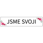 Svatba-eshop Svatební cedulka SPZ Jsme svoji s růžemi - SPZ na svatební auto – Zboží Dáma