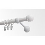 GARNÝŽE-HEBR Garnýž Todi bílá jednoduchá 220 cm – Zboží Mobilmania