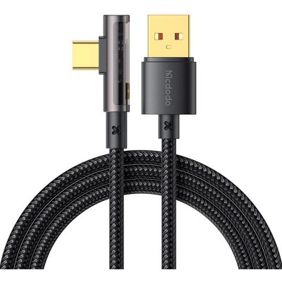 Mcdodo CA-3381 USB to USB-C Prism 90 stupňů, 6A, 1,8m, černý