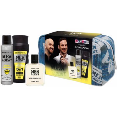 Dermacol Men Agent Total Freedom sprchový gel 250 ml + deospray 150 ml + voda po holení 100 ml + etue dárková sada – Zboží Mobilmania