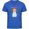 Pánské Tričko Soft-Style V Triko Gildan Nápis Dog Lover a pejsek Royal Blue