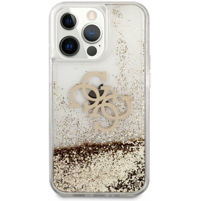 Pouzdro GUESS Apple iPhone 13 Pro zlaté ochranné 4G Big Liquid Glitter – Zboží Mobilmania