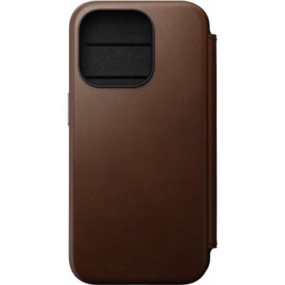 Pouzdro Nomad Modern Leather Folio iPhone 15 Pro hnědé – Zboží Mobilmania