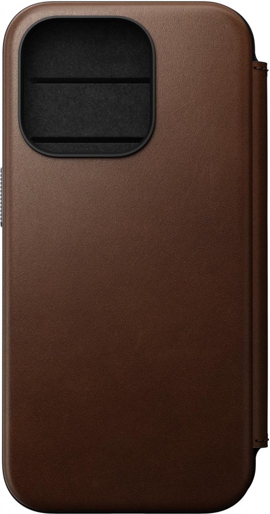 Pouzdro Nomad Modern Leather Folio iPhone 15 Pro hnědé