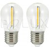 Žárovka Polux 308733 2x náhradní filamentová LED žárovka do světelného řetězu KANATA, E27, S14, 0,5W, 2200K, 80lm, čirá