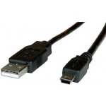 Roline 7611990182404 USB 2.0, USB A(M) - miniUSB 5pin B(M), 1,8m, černý – Hledejceny.cz