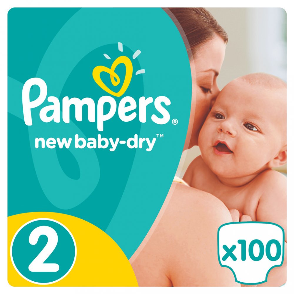 Pampers New Baby-dry 2 mini 3-6 kg 100 ks — Heureka.cz