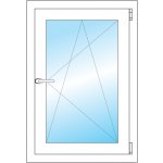OKNA HNED Plastové okno 55x80 cm bílé otevíravé a sklopné pravé – Hledejceny.cz