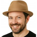 Klasický trilby klobouk vlněný Fiebig béžový s béžovou stuhou – Hledejceny.cz