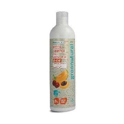 Greenatural Sprchový gel a šampon 2v1 s vitamíny ACE BIO 400 ml