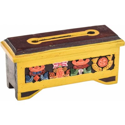 Sanu Babu Krabička na pálení vonných tyčinek vyřezávaná malovaná 19 x 6 x 9 cm – Hledejceny.cz