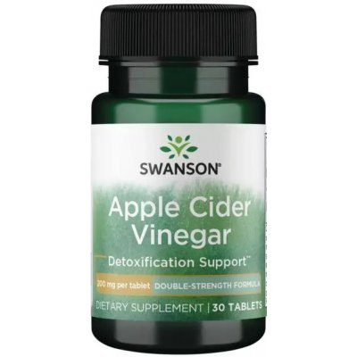Swanson Jablečný Ocet Apple Cider Vinegar Double Strength 200 mg 30 tablet